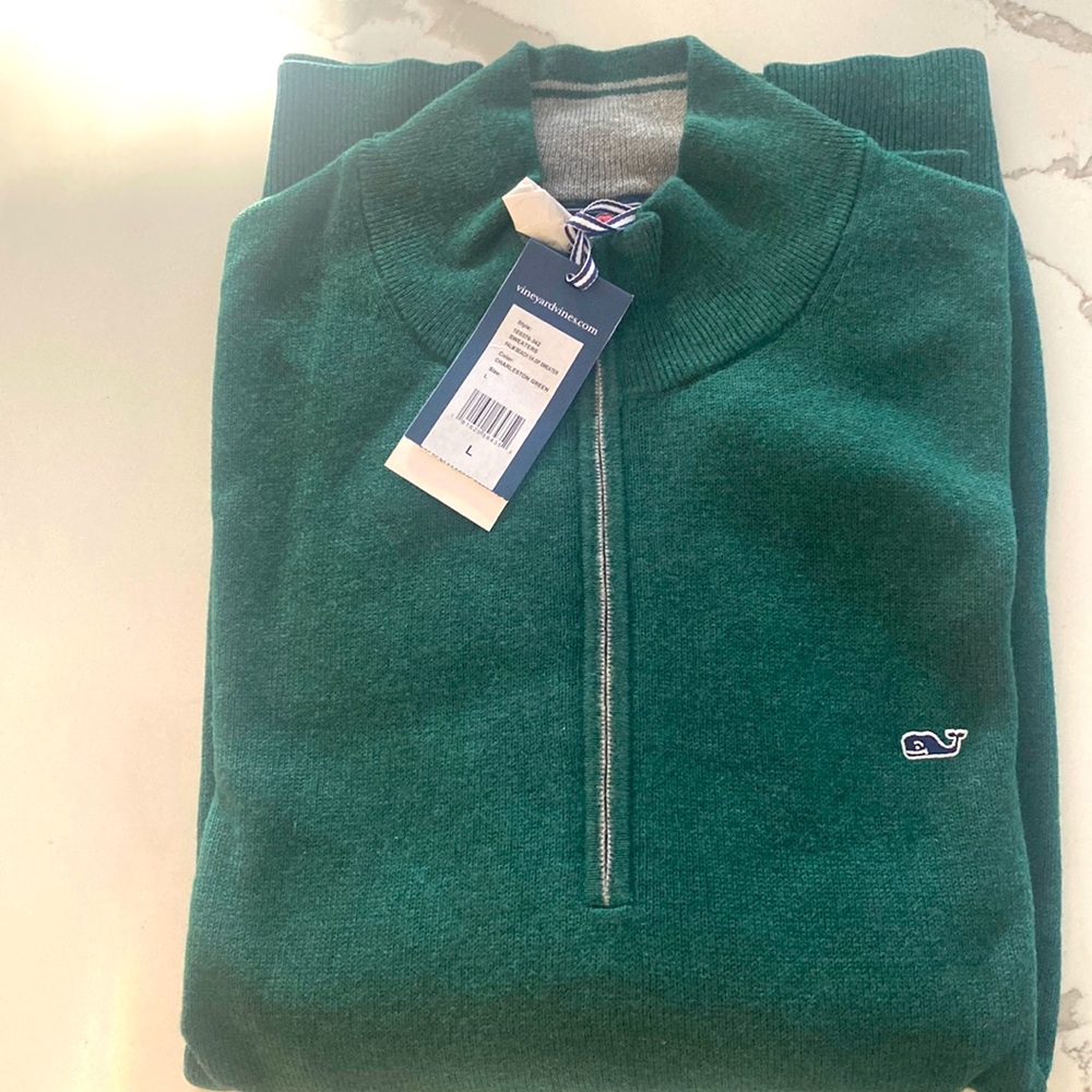 New Vineyard Vines Palm Beach 1/4 Zip Sweater